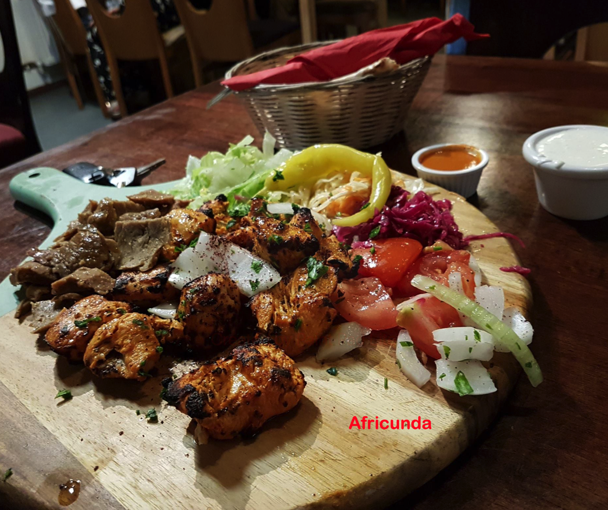 Peppered QQB Chicken or Beef Suya.